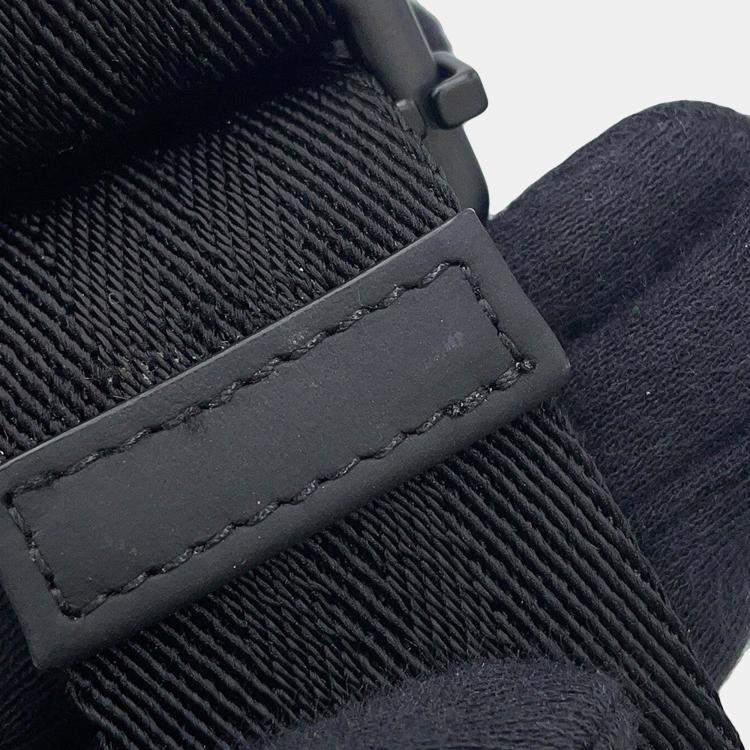 Pre Owned Dior Oblique Roller Shoulder Bag Rabbit Kids Black/Beige Canvas Leather Size Mini