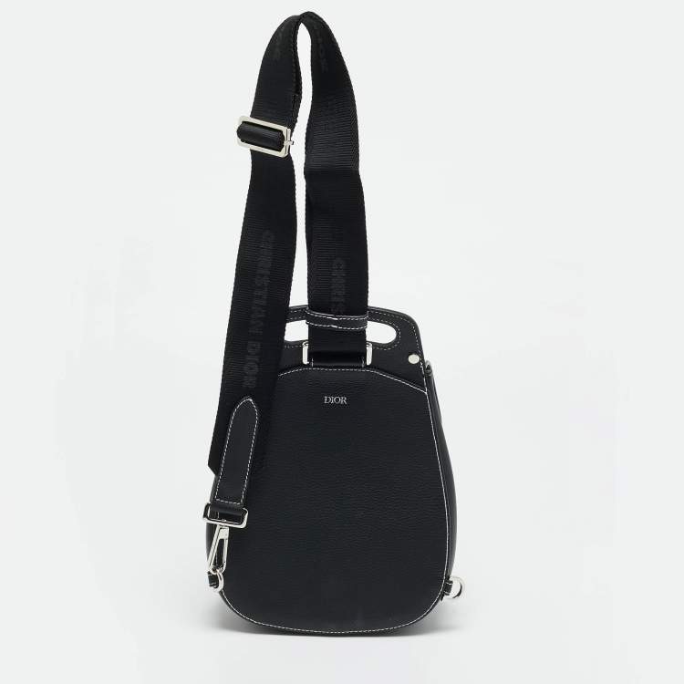 Pre Owned Dior Gallop Black Leather Sling Bag