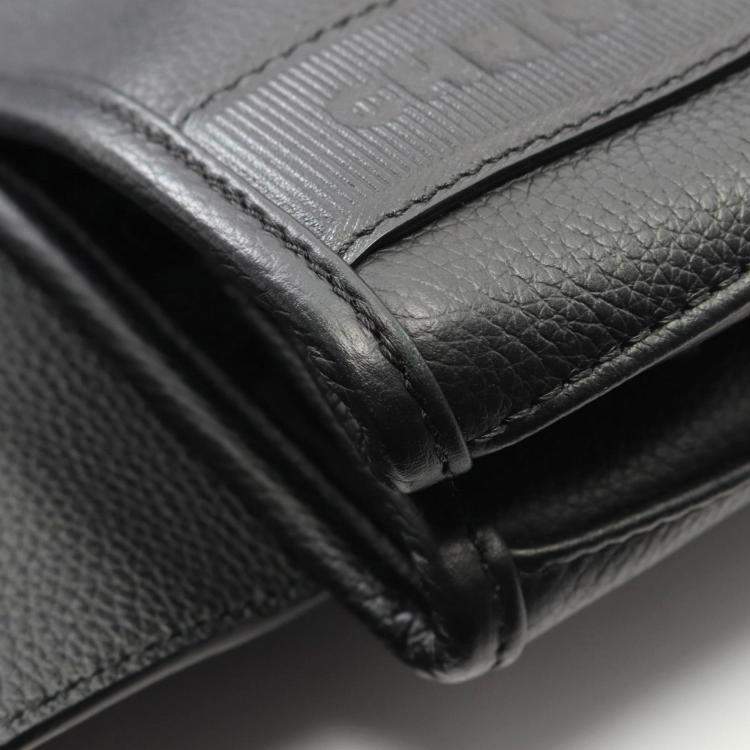 Pre Owned Christian Dior Dior Saddle Bag Backpack Leather Black