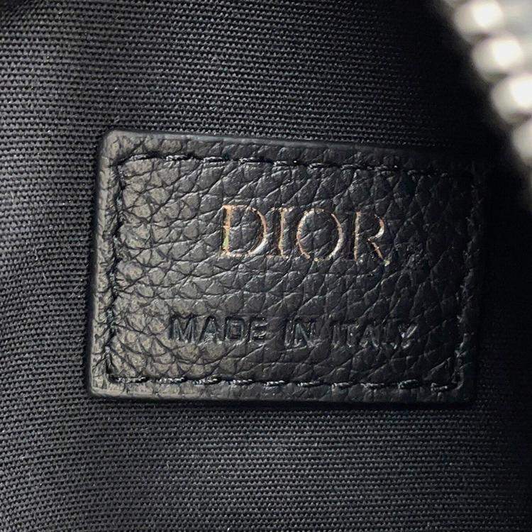 Pre Owned Dior Oblique Scarab Crossbody Bag Black/Beige Canvas Size Mini