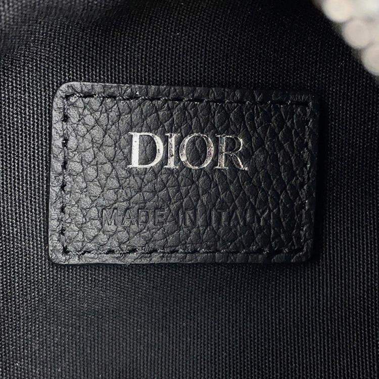 Pre Owned Dior Oblique Scarab Crossbody Bag Black Canvas Size Mini