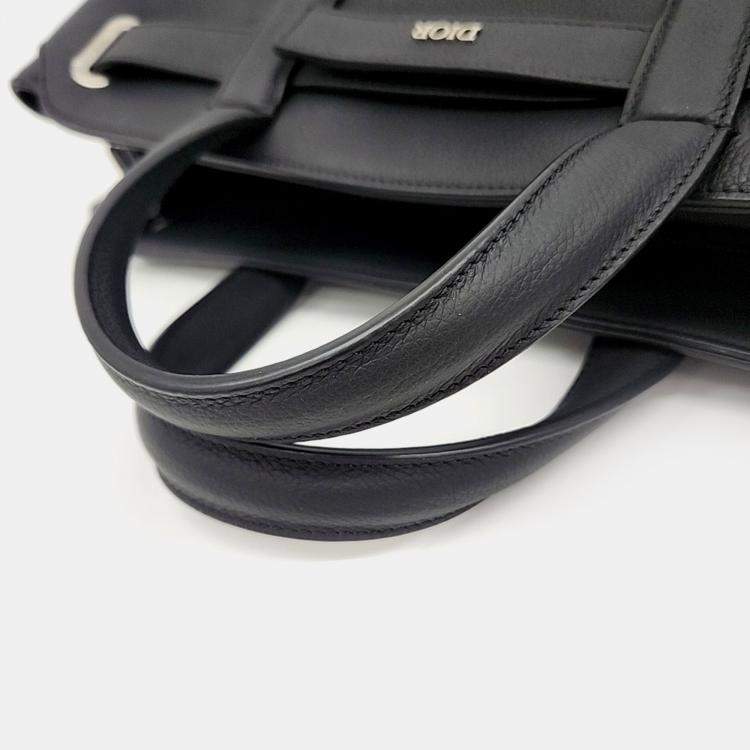 Pre Owned Dior Homme Normandy Black Leather Tote Bag