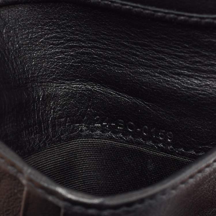 Pre Owned Dior Black Grain Leather Bifold Wallet