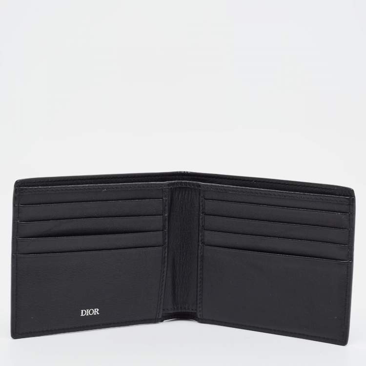 Pre Owned Dior Black Grain Leather Bifold Wallet