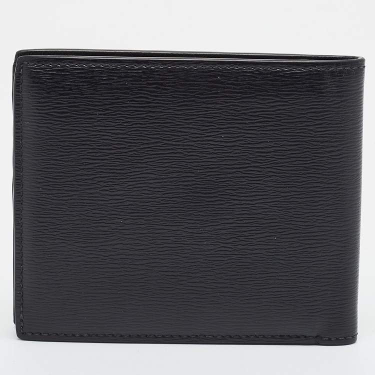 Pre Owned Dior Black Grain Leather Bifold Wallet