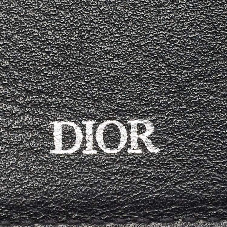 Pre Owned Dior Black Grain Leather Bifold Wallet