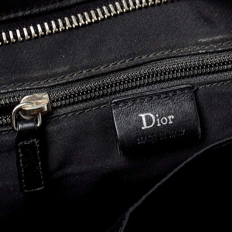 Pre Owned Dior Homme Black Oblique Coated Canvas Document Briefcase
