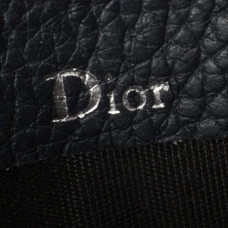Pre Owned Dior Blue Leather Card Holder