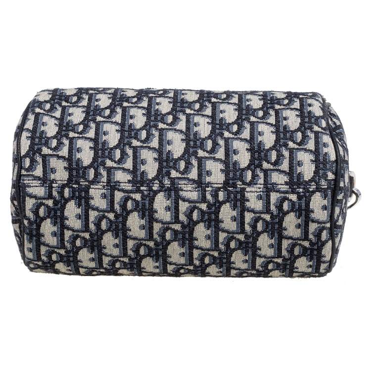 Pre Owned Dior Beige/Black Oblique Jacquard Roller Messenger Bag