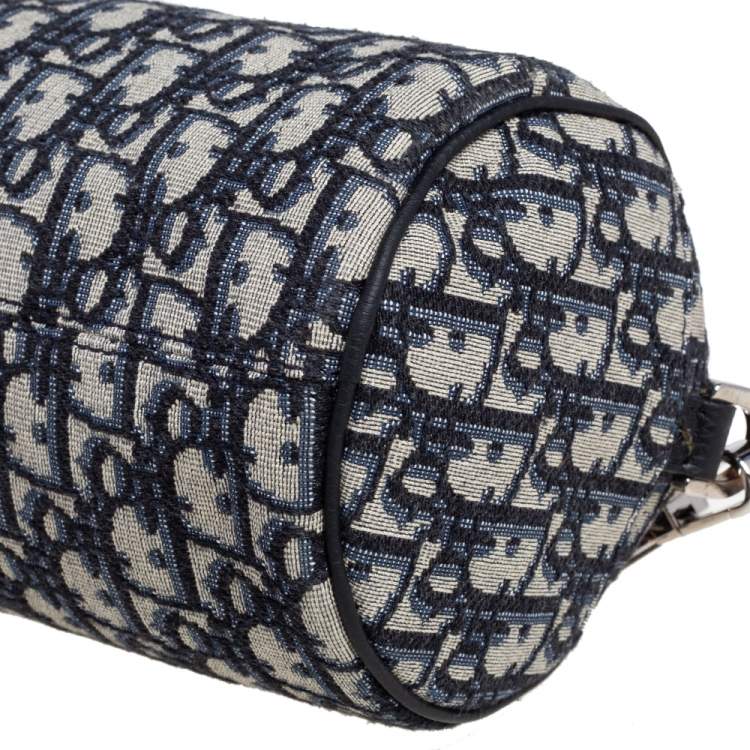 Pre Owned Dior Beige/Black Oblique Jacquard Roller Messenger Bag