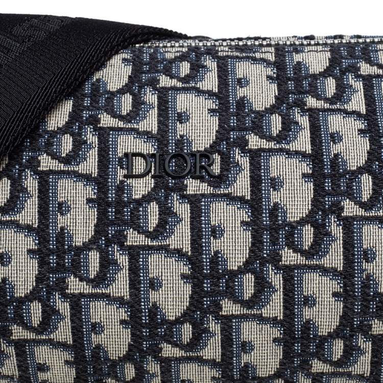 Pre Owned Dior Beige/Black Oblique Jacquard Roller Messenger Bag