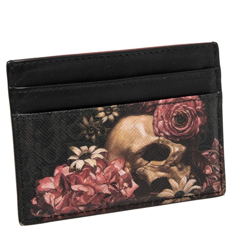 Pre Owned Dior Homme Black Oblique Coated Canvas and Leather Darklight Vanite Card Holder