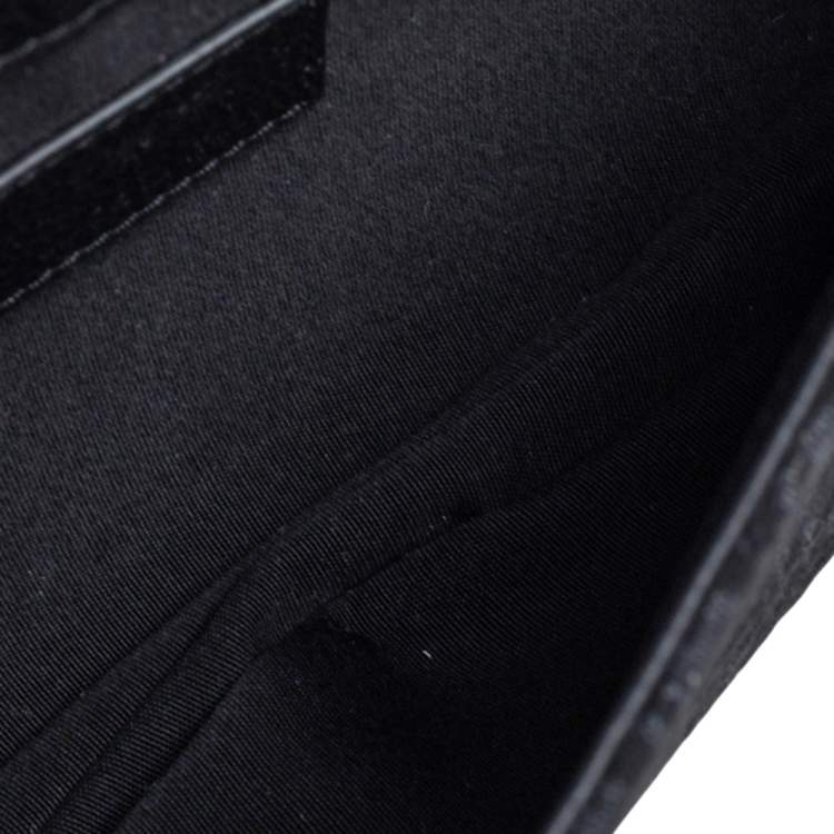 Pre Owned Dior Black Oblique Canvas and Leather Saddle Messenger Bag