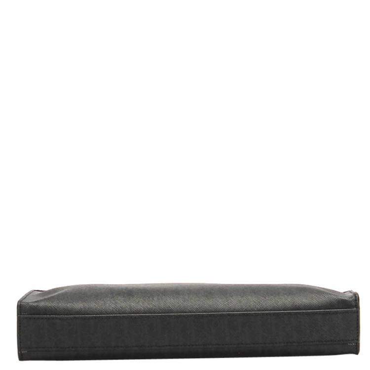Pre Owned Dior Black Calf Leather Clutch Bag