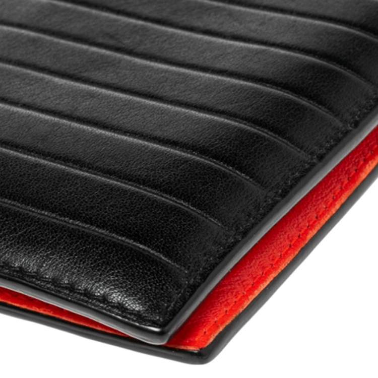 Pre Owned Dior Homme Black Leather Bifold Wallet