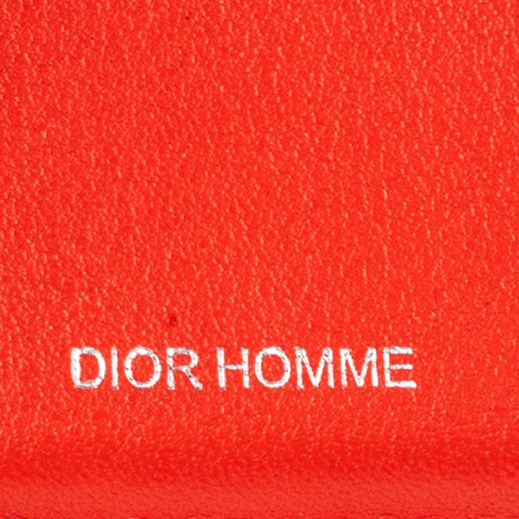 Pre Owned Dior Homme Black Leather Bifold Wallet