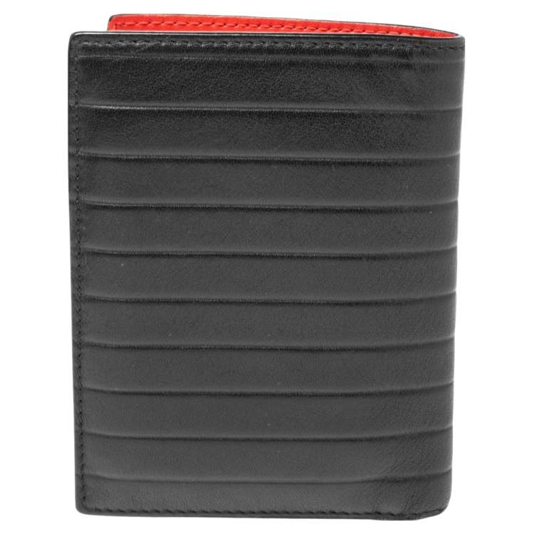 Pre Owned Dior Homme Black Leather Bifold Wallet