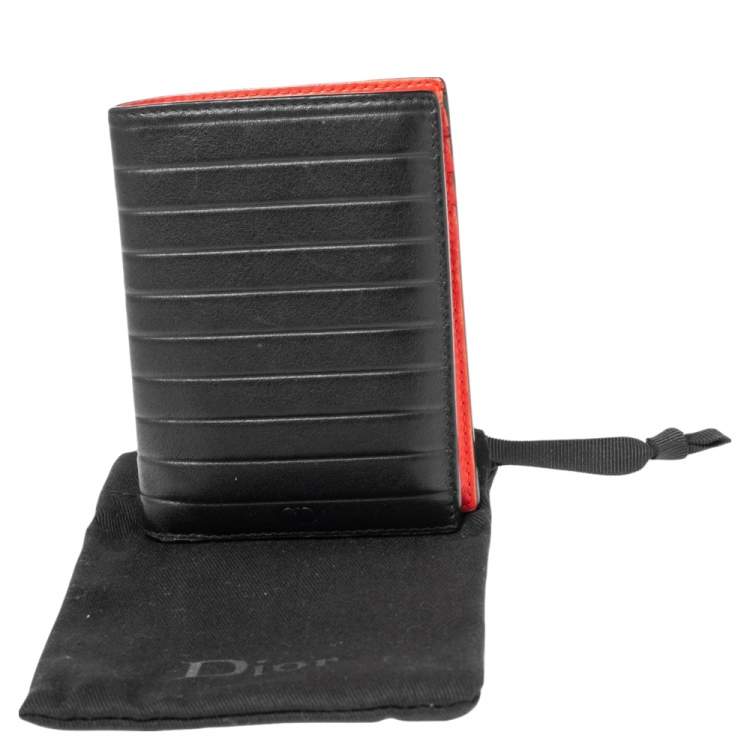 Pre Owned Dior Homme Black Leather Bifold Wallet