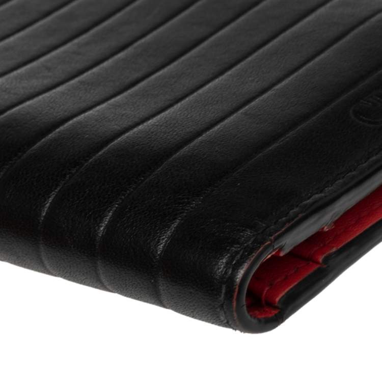 Pre Owned Dior Homme Black Leather Bifold Wallet
