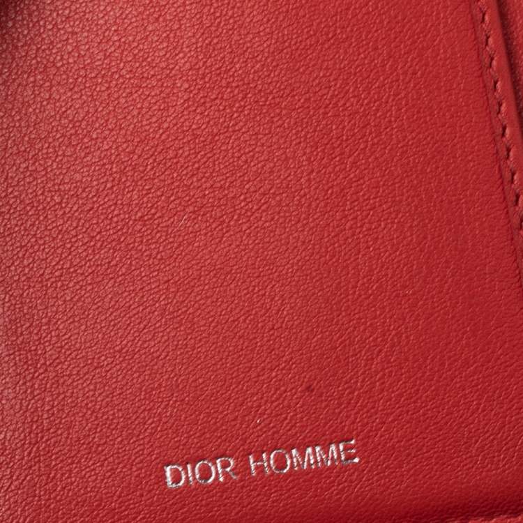 Pre Owned Dior Homme Black Leather Bifold Wallet