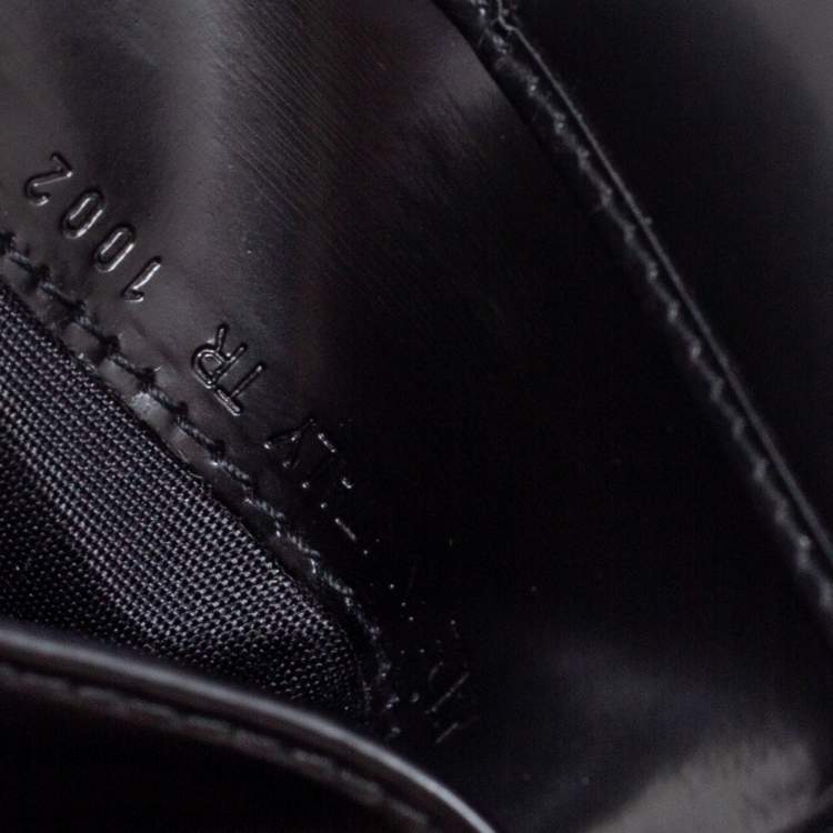 Pre Owned Dior Black Glossy Leather Bifold Wallet