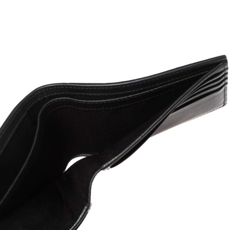 Pre Owned Dior Black Oblique Galaxy Leather Wallet
