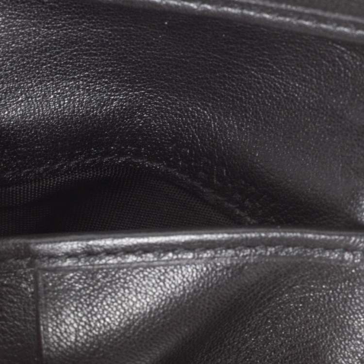 Pre Owned Dior Black Oblique Galaxy Leather Wallet