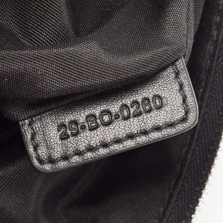Pre Owned Dior Blue/Black Oblique Print Nylon Zip Pouch