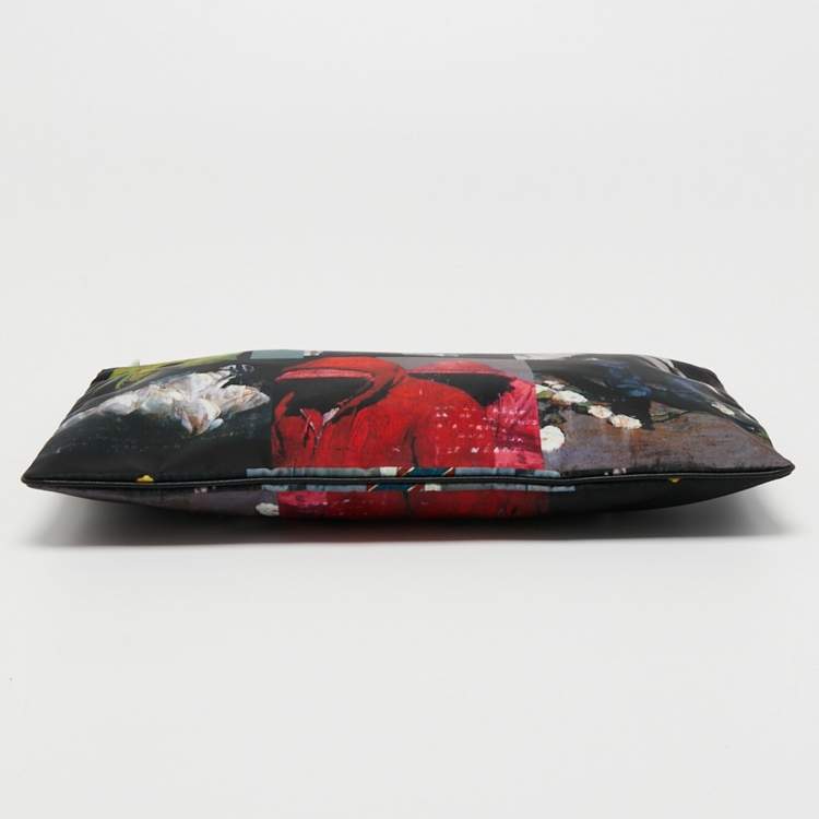 Pre Owned Dior Multicolor Printed Nylon and Leather Document Holder