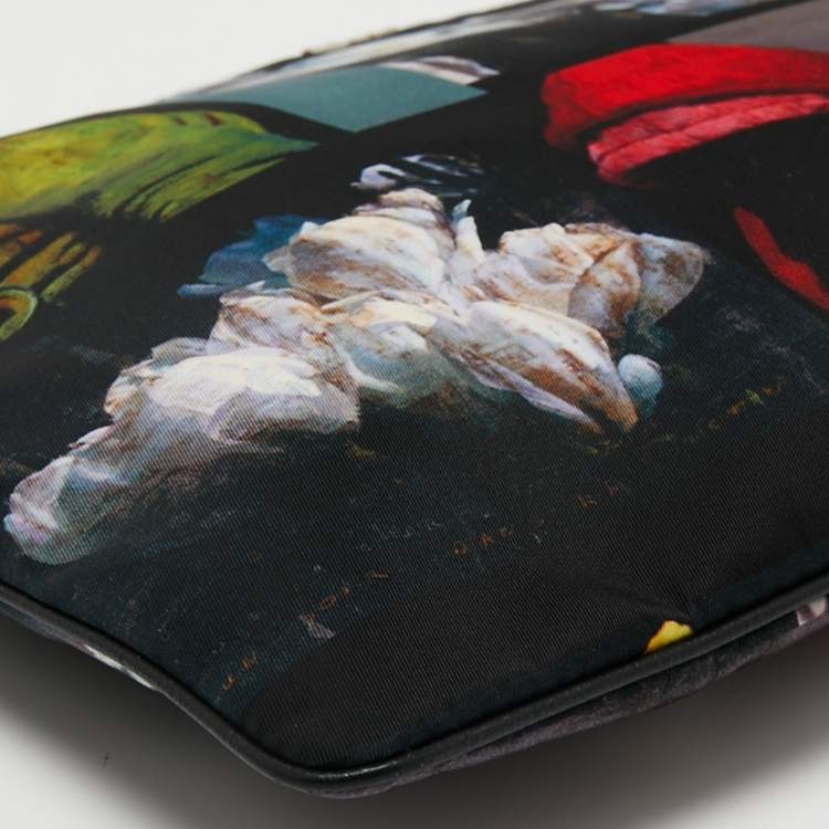 Pre Owned Dior Multicolor Printed Nylon and Leather Document Holder