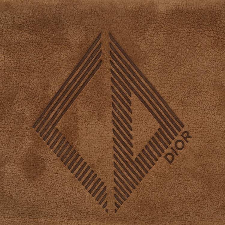 Pre Owned Dior Tan Nubuck Zip Pouch