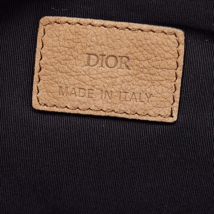 Pre Owned Dior Tan Nubuck Zip Pouch