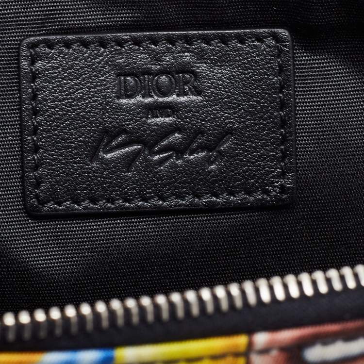 Pre Owned Dior X Kenny Scharf Multicolor Nylon and Leather Zip Pouch