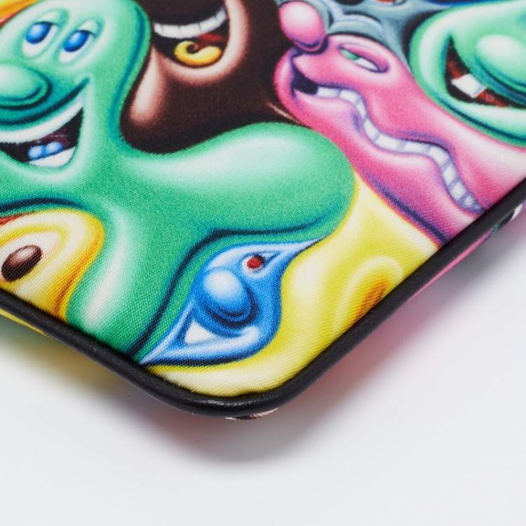 Pre Owned Dior X Kenny Scharf Multicolor Nylon and Leather Zip Pouch