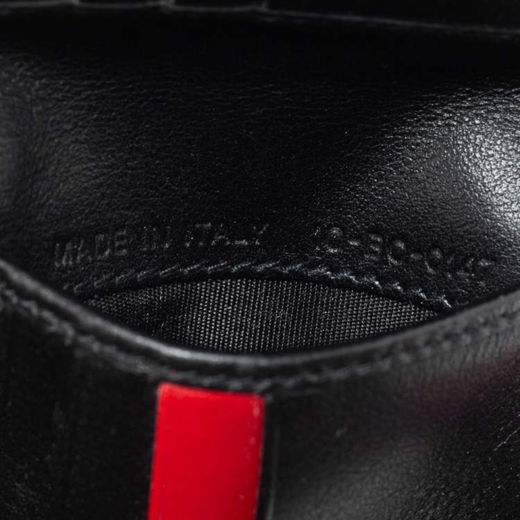 Pre Owned Dior Homme Black Oblique Coated Canvas Bifold Compact Wallet
