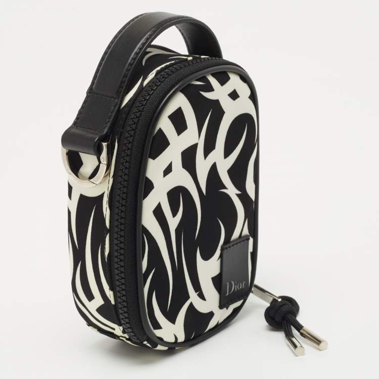 Pre Owned Dior Tribal Printed Nylon Zip Around Pouch