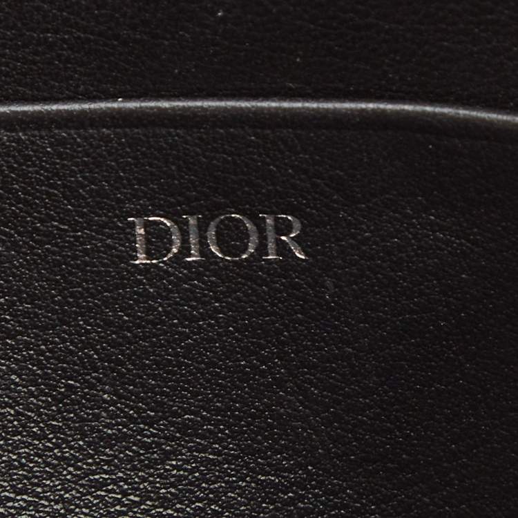 Pre Owned Dior Blue/Beige Oblique Jacquard Canvas Crossbody Pouch