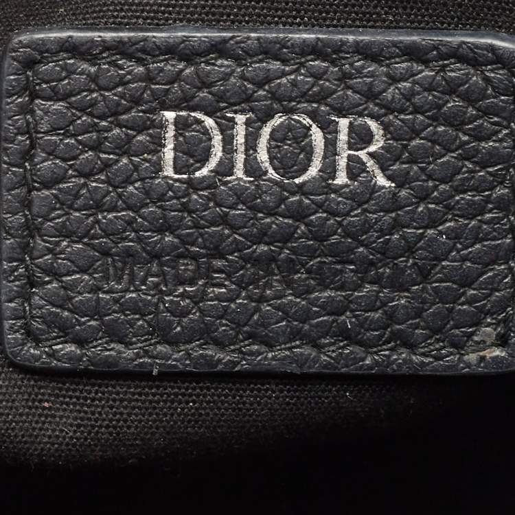 Pre Owned Dior Navy Blue/Black Oblique Canvas Roller Messenger Bag