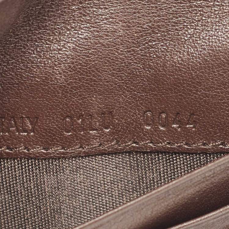 Pre Owned Dior Brown/Beige Calfhair and Leather D Ring Flap Compact Wallet