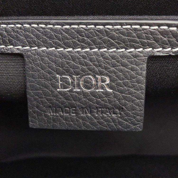 Pre Owned Dior Black Leather Saddle Pouch