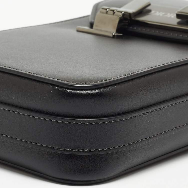 Pre Owned Dior Black Leather Vertical Pouch Bag