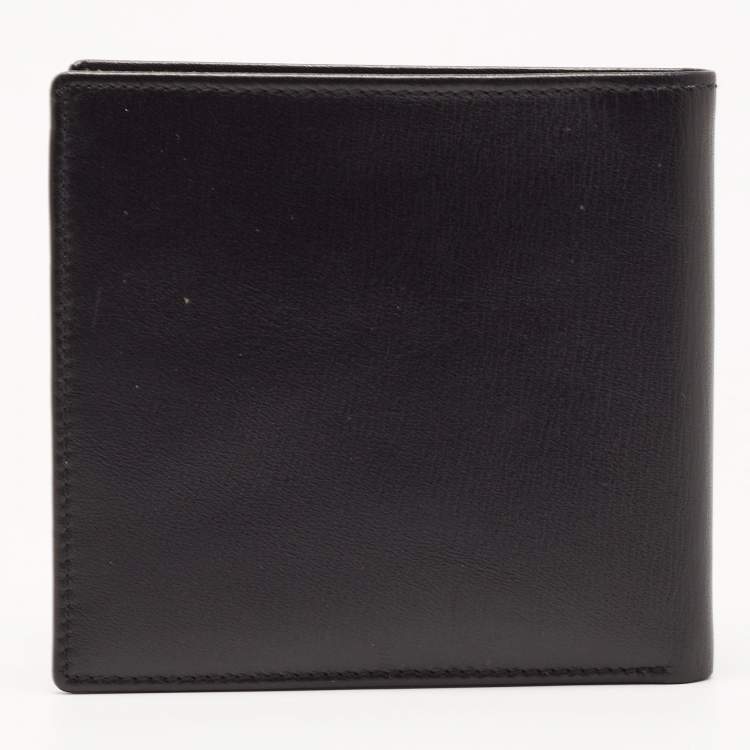 Pre Owned Dior Black Leather CD Icon Bifold Wallet 