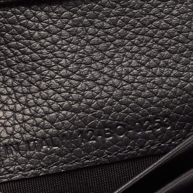 Pre Owned Dior Black Oblique Jacquard Bifold Wallet
