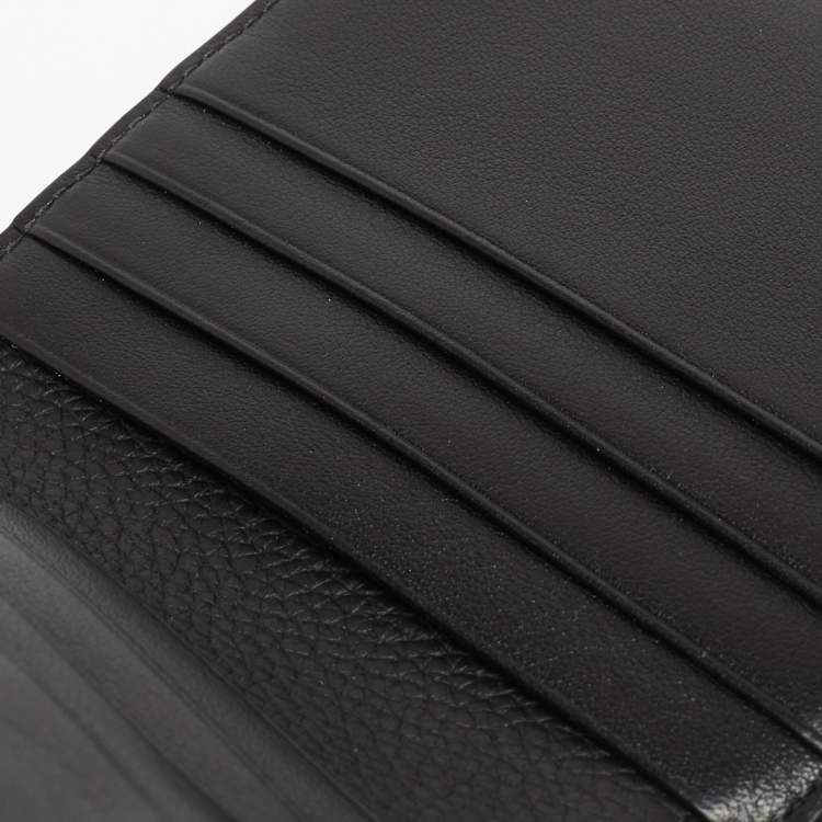 Pre Owned Dior Black Oblique Jacquard Bifold Wallet