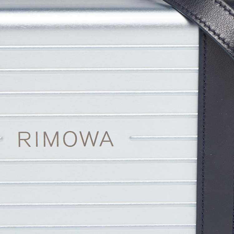 Pre Owned Dior x Rimowa Blue Aluminum and Leather Personal Clutch Bag