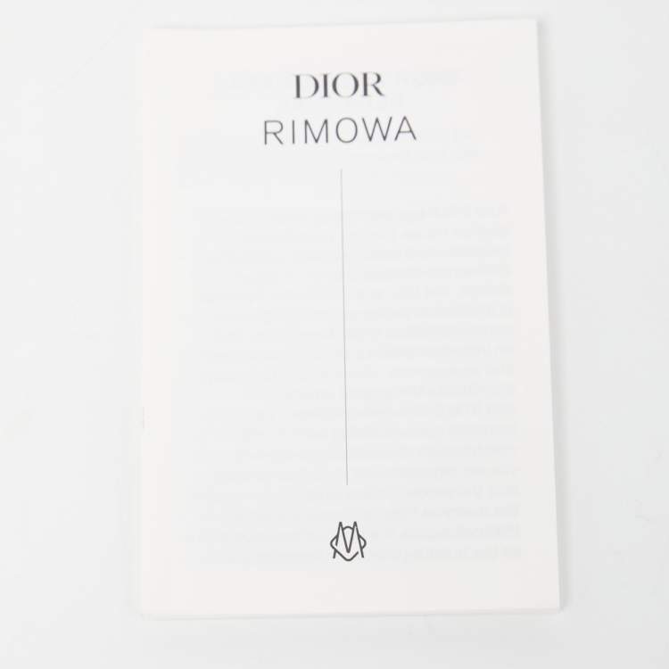 Pre Owned Dior x Rimowa Blue Aluminum and Leather Personal Clutch Bag