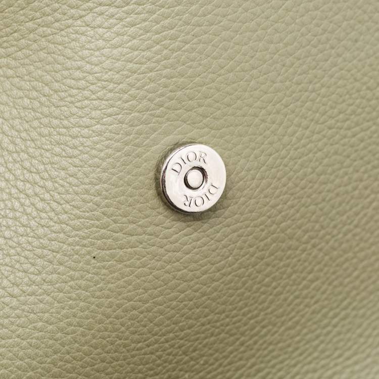 Pre Owned Dior Fatigue Green Leather Saddle Backpack