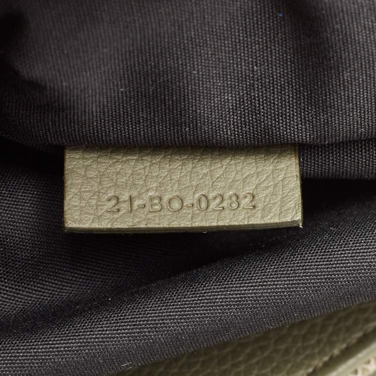 Pre Owned Dior Fatigue Green Leather Saddle Backpack