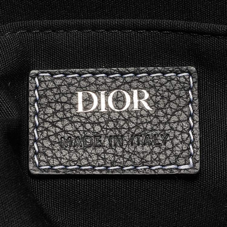 Pre Owned Dior Black Leather Lingot Briefcase Bag