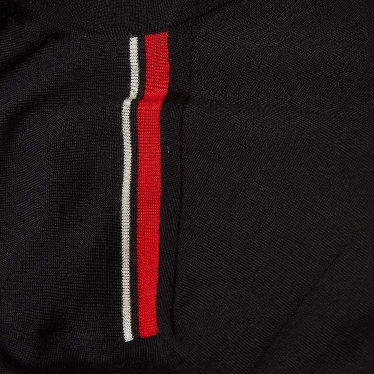 Pre Owned Dior Black Wool Knit Full Sleeves T-Shirt L